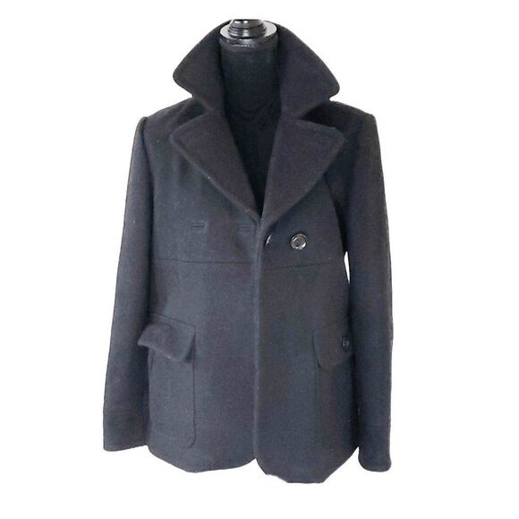 Gap Black/Navy Single Line Double-Breasted Pockets Notched Collar Size M - Picture 6 of 7